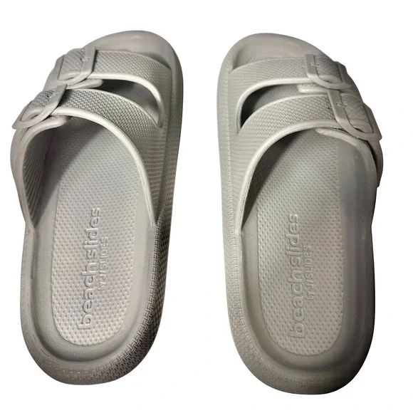 NEW J Slides Women's SoCool Gray‎ Beach Slide Comfortable Sandals Size 10 - Picture 3 of 5